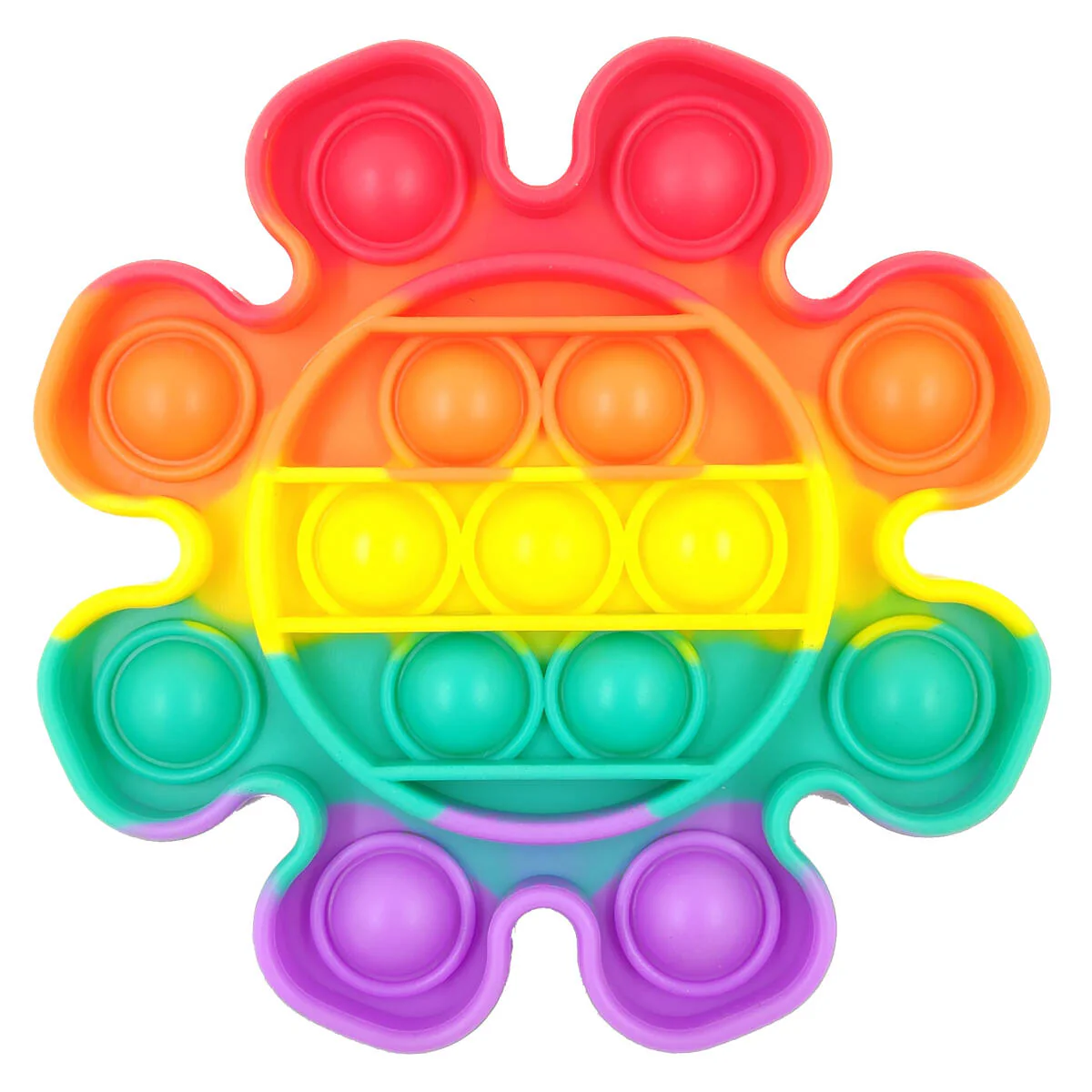 Cartamundi Poppits Rainbow Flower Sensory Toy, Fidget Popper for Stress Relief & Fun, Ages 3+ - Image 2