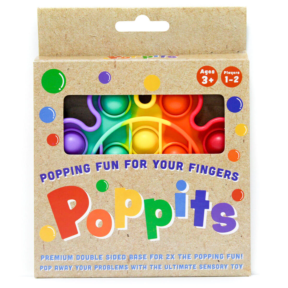 Cartamundi Poppits Rainbow Flower Sensory Toy, Fidget Popper for Stress Relief & Fun, Ages 3+ - Image 4