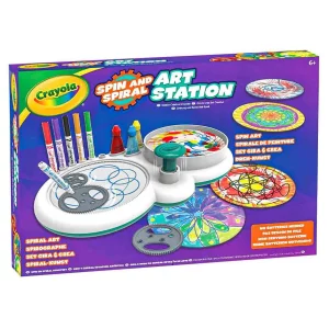 Crayola Spin and Spiral Art Station, Creative Spin Art & Spiral Drawing Kit, Ages 6+