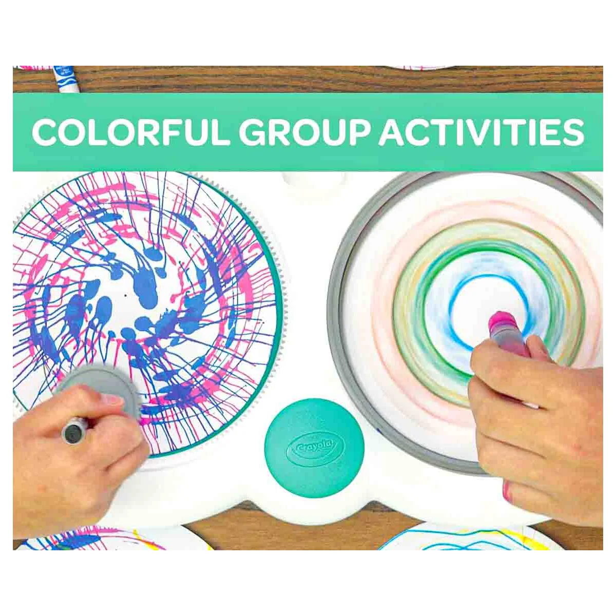 Crayola Spin and Spiral Art Station, Creative Spin Art & Spiral Drawing Kit, Ages 6+ - Image 2