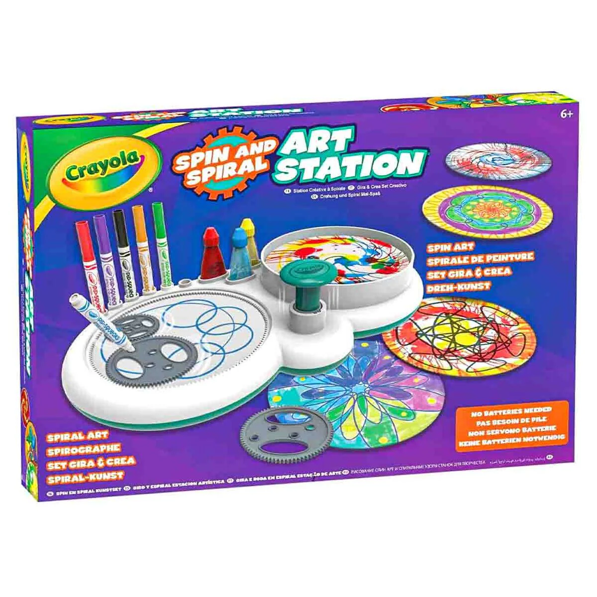 Crayola Spin and Spiral Art Station, Creative Spin Art & Spiral Drawing Kit, Ages 6+