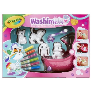 Crayola Washimals Pets Bathtub Set – Color, Wash & Reuse Creative Toy, Ages 3+
