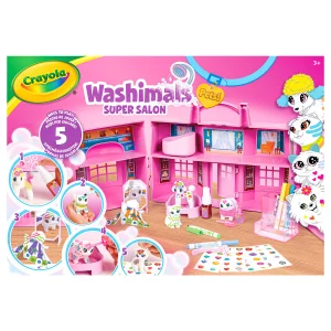 Crayola Washimals Pets Super Salon Set, Washable Pet Play & Styling Kit, Ages 3+
