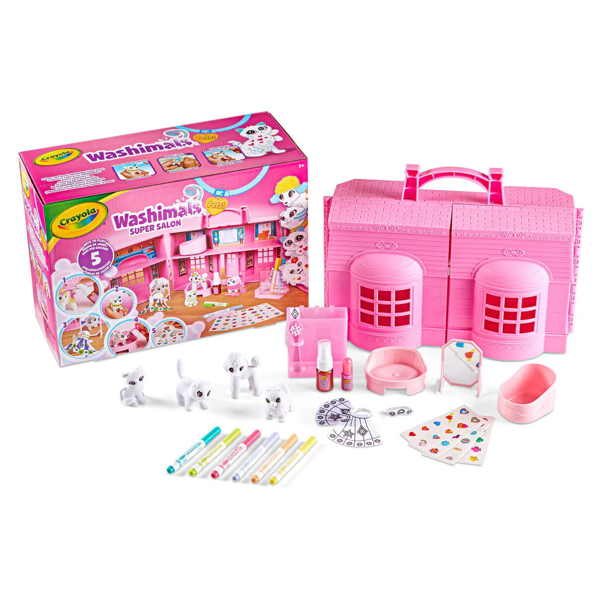 Crayola Washimals Pets Super Salon Set, Washable Pet Play & Styling Kit, Ages 3+ - Image 7