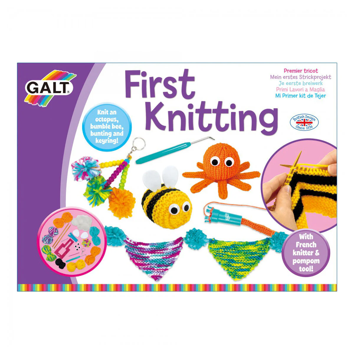 Galt First Knitting Kit, Creative Craft Set, Ages 6+