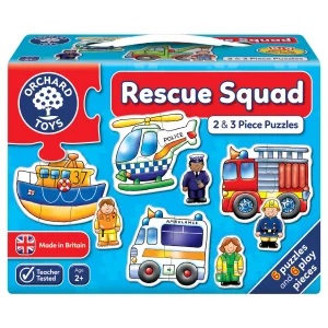 Orchard Toys Rescue Squad 6 Puzzles, Educational Jigsaw Set for Kids Ages 3+