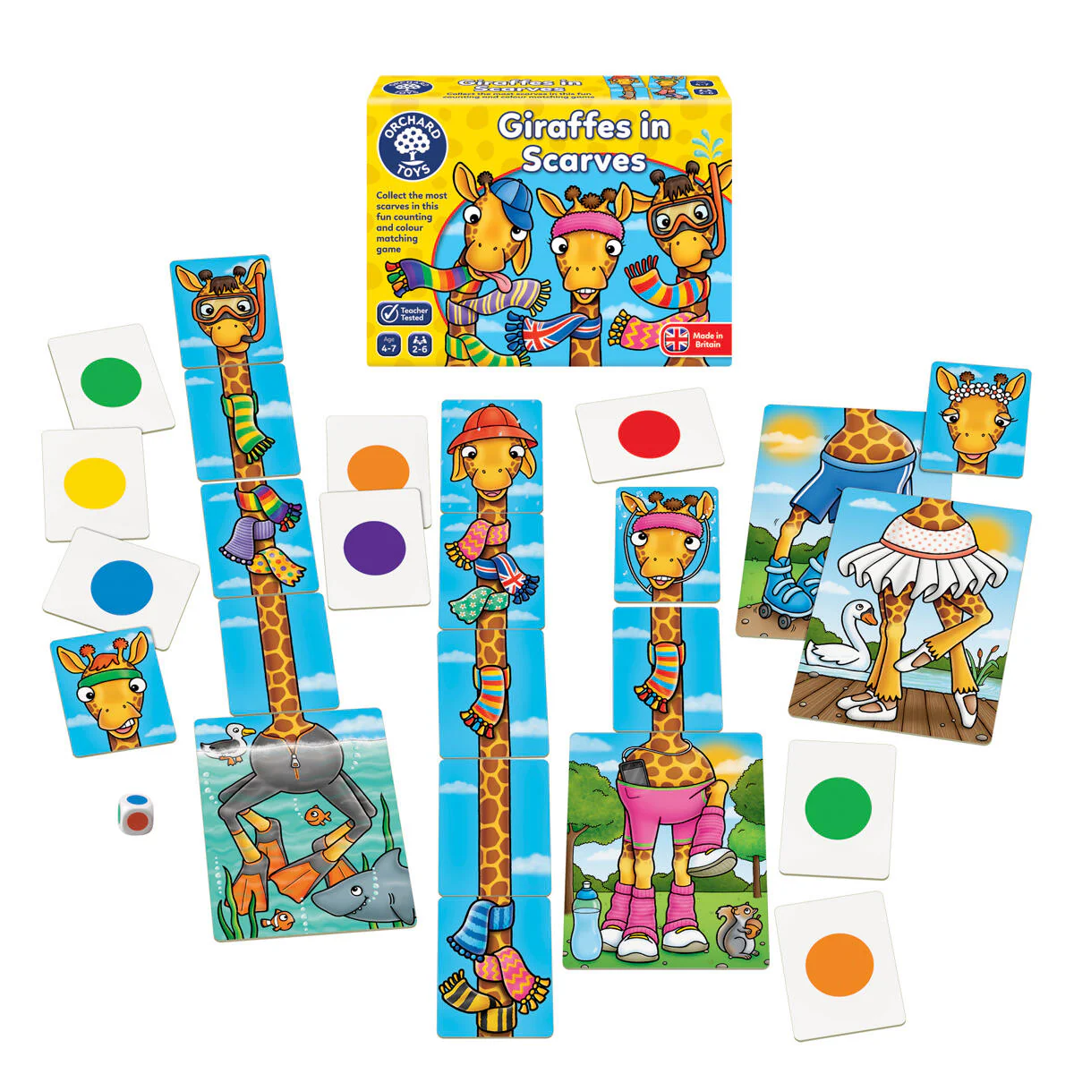 Orchard Toys Giraffes in Scarves Game, Counting & Matching Board Game for Kids Ages 4–7 - Image 6