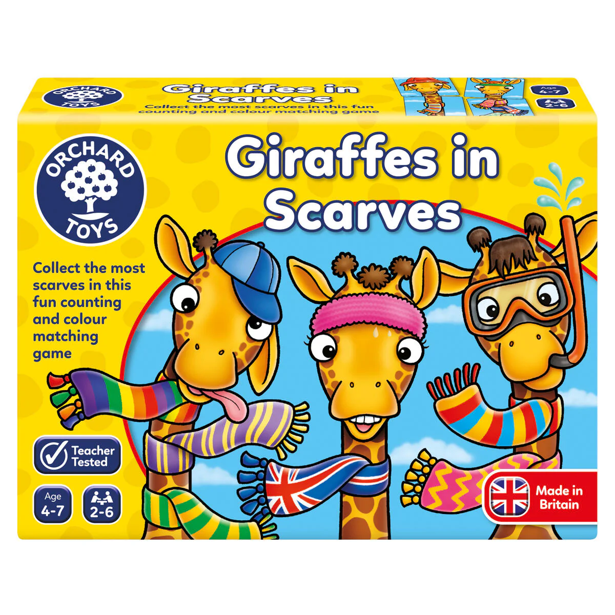Orchard Toys Giraffes in Scarves Game, Counting & Matching Board Game for Kids Ages 4–7