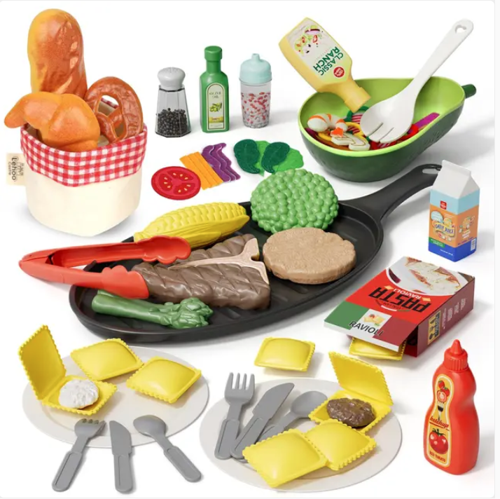 Castle Pretend Play Food Set – Realistic Kitchen Playset for Kids, BPA-Free Educational Toy for Ages 3–6 - Image 6